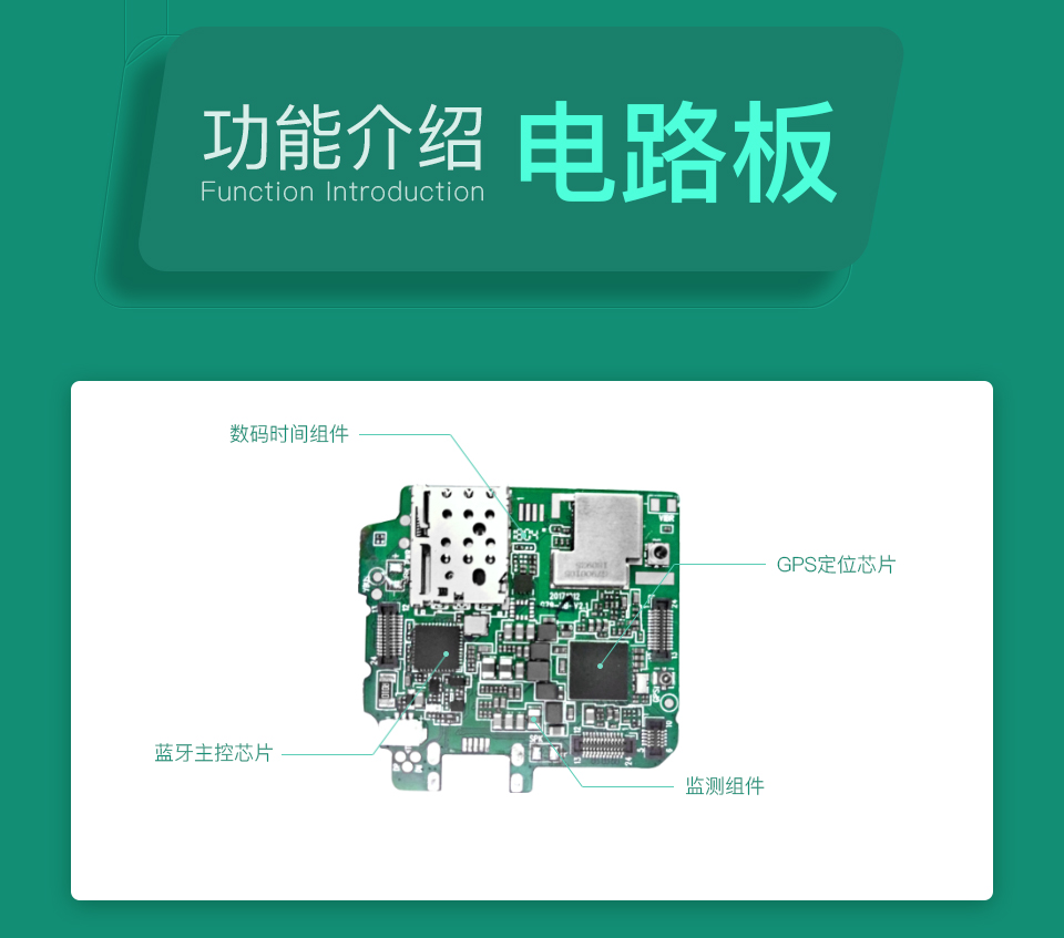 智能消防手環(huán)方案-電路板功能介紹