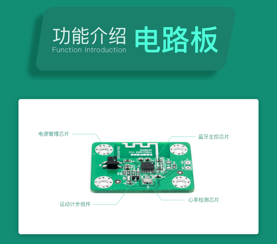 智能醫(yī)療手環(huán)方案-電路板功能介紹