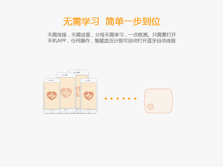 智能血壓計(jì)功能-無(wú)需學(xué)習(xí)，簡(jiǎn)單一步到位